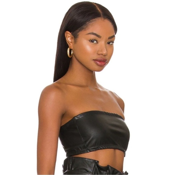 Commando Faux Leather Bandeau Top Size Small - Picture 2 of 5